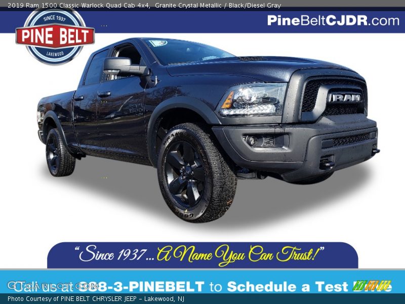 Granite Crystal Metallic / Black/Diesel Gray 2019 Ram 1500 Classic Warlock Quad Cab 4x4
