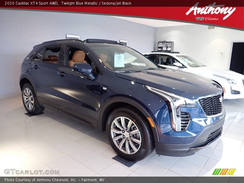 Twilight Blue Metallic / Sedona/Jet Black 2020 Cadillac XT4 Sport AWD