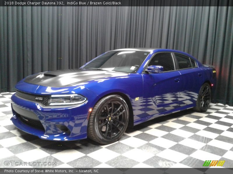 IndiGo Blue / Brazen Gold/Black 2018 Dodge Charger Daytona 392