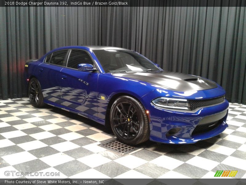 IndiGo Blue / Brazen Gold/Black 2018 Dodge Charger Daytona 392