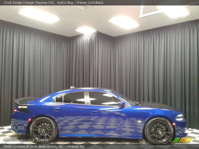 IndiGo Blue / Brazen Gold/Black 2018 Dodge Charger Daytona 392