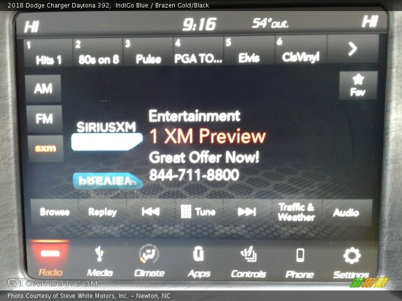 IndiGo Blue / Brazen Gold/Black 2018 Dodge Charger Daytona 392