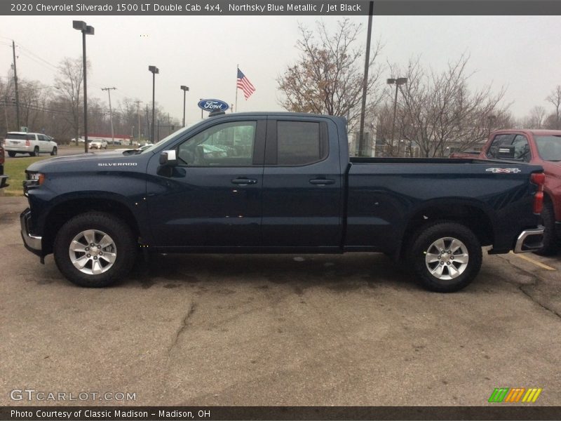 Northsky Blue Metallic / Jet Black 2020 Chevrolet Silverado 1500 LT Double Cab 4x4