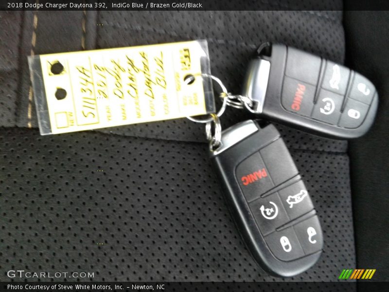 IndiGo Blue / Brazen Gold/Black 2018 Dodge Charger Daytona 392