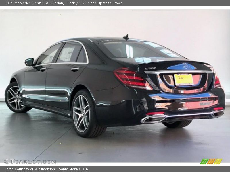 Black / Silk Beige/Espresso Brown 2019 Mercedes-Benz S 560 Sedan