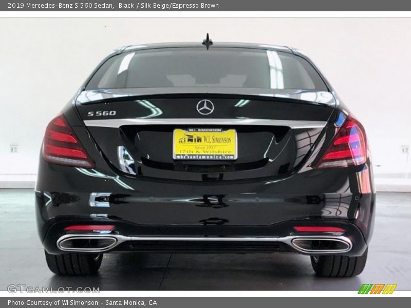 Black / Silk Beige/Espresso Brown 2019 Mercedes-Benz S 560 Sedan