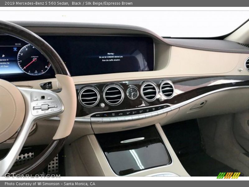 Black / Silk Beige/Espresso Brown 2019 Mercedes-Benz S 560 Sedan