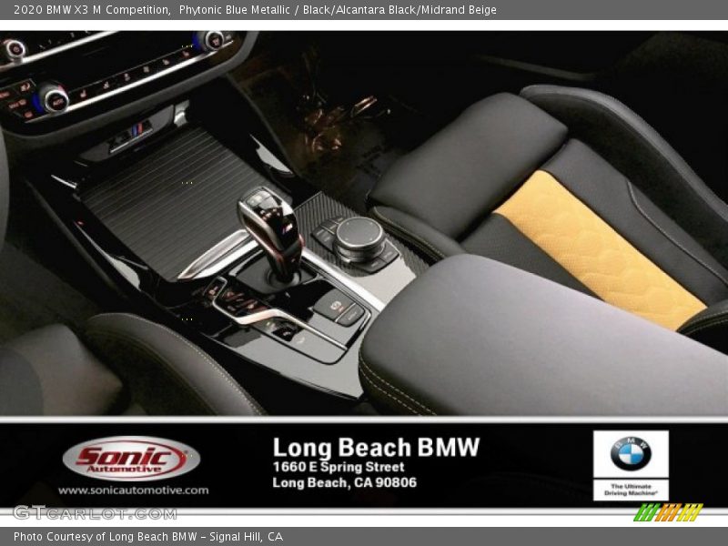 Phytonic Blue Metallic / Black/Alcantara Black/Midrand Beige 2020 BMW X3 M Competition