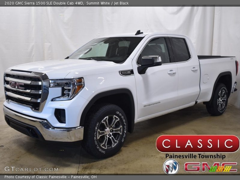 Summit White / Jet Black 2020 GMC Sierra 1500 SLE Double Cab 4WD