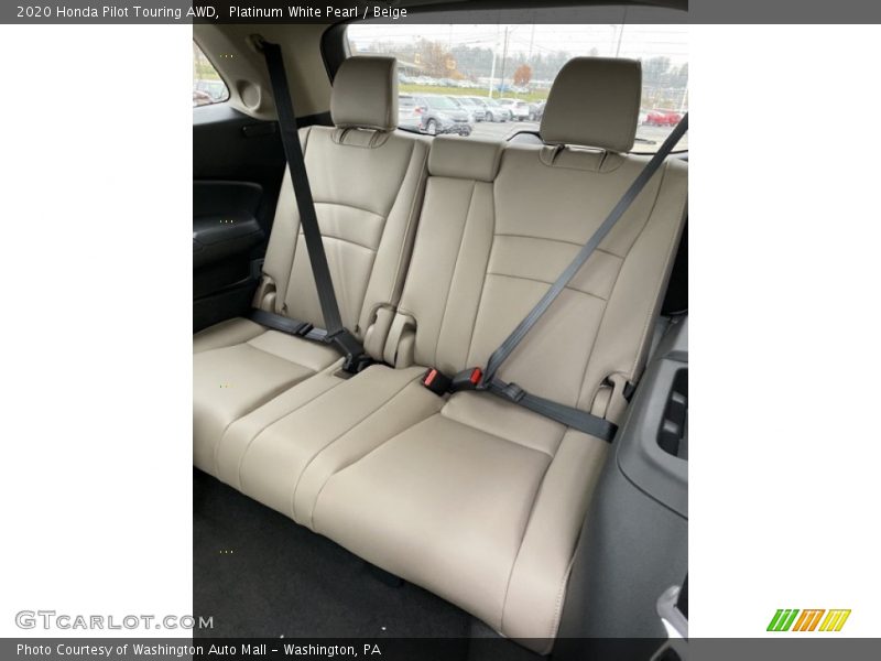 Platinum White Pearl / Beige 2020 Honda Pilot Touring AWD