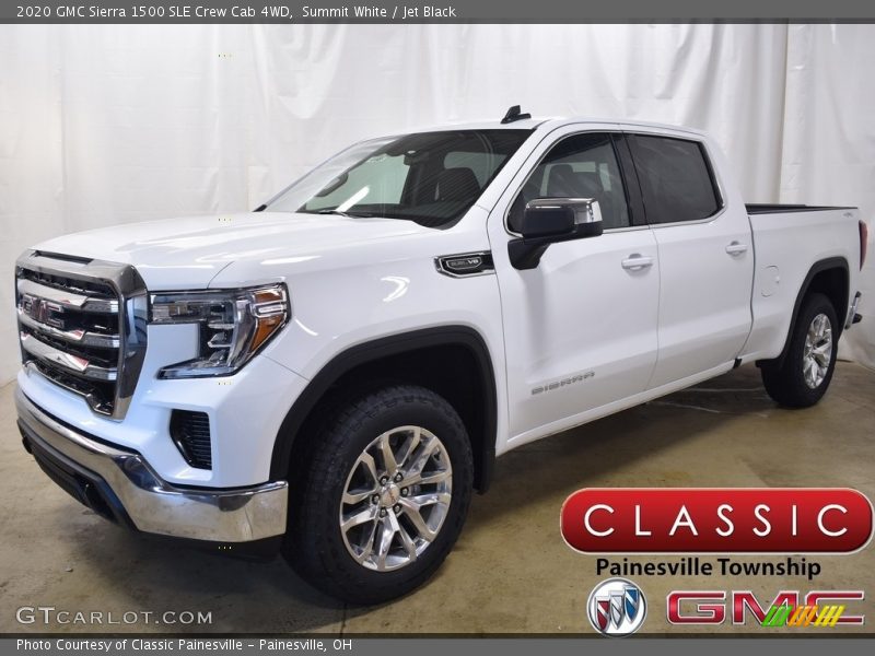 Summit White / Jet Black 2020 GMC Sierra 1500 SLE Crew Cab 4WD