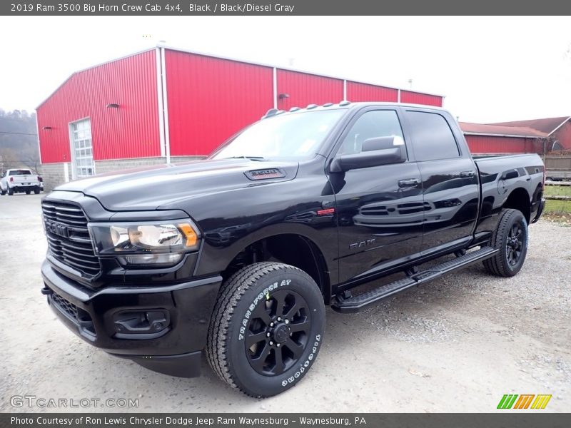 Black / Black/Diesel Gray 2019 Ram 3500 Big Horn Crew Cab 4x4