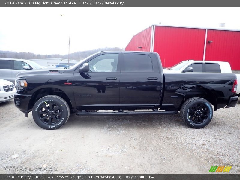 Black / Black/Diesel Gray 2019 Ram 3500 Big Horn Crew Cab 4x4
