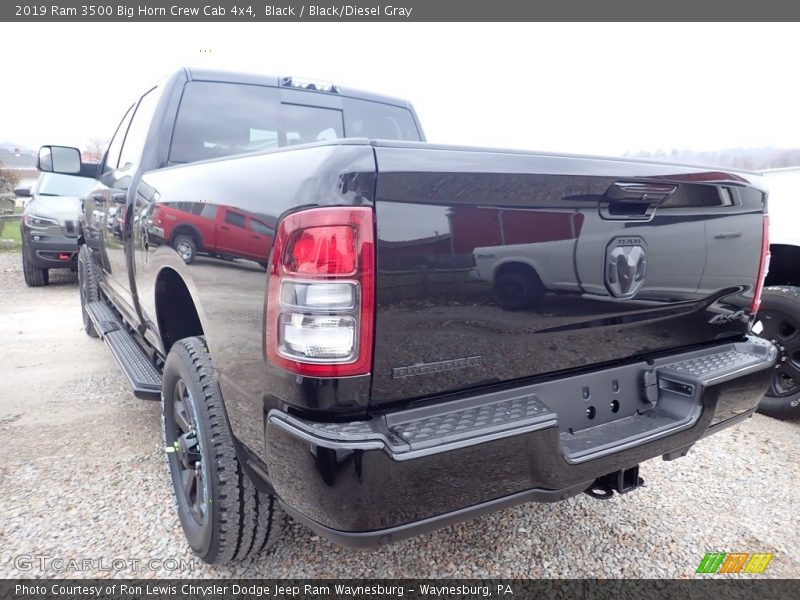 Black / Black/Diesel Gray 2019 Ram 3500 Big Horn Crew Cab 4x4