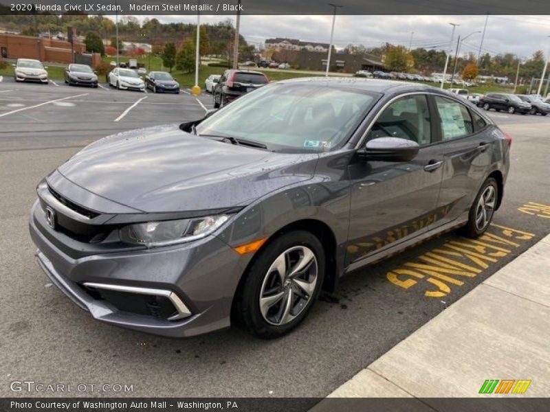 Modern Steel Metallic / Black 2020 Honda Civic LX Sedan