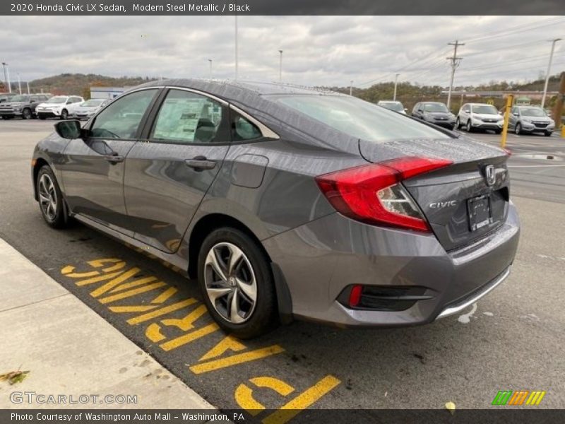 Modern Steel Metallic / Black 2020 Honda Civic LX Sedan