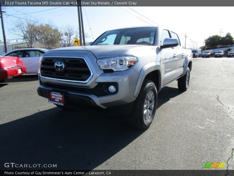 Silver Sky Metallic / Cement Gray 2019 Toyota Tacoma SR5 Double Cab 4x4
