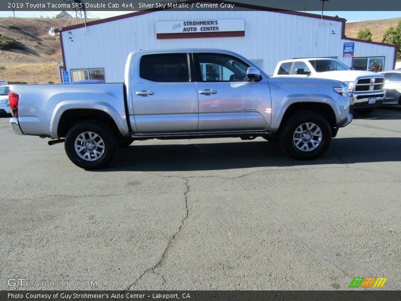 Silver Sky Metallic / Cement Gray 2019 Toyota Tacoma SR5 Double Cab 4x4