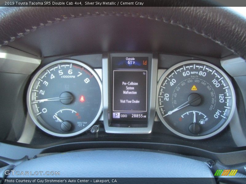 Silver Sky Metallic / Cement Gray 2019 Toyota Tacoma SR5 Double Cab 4x4