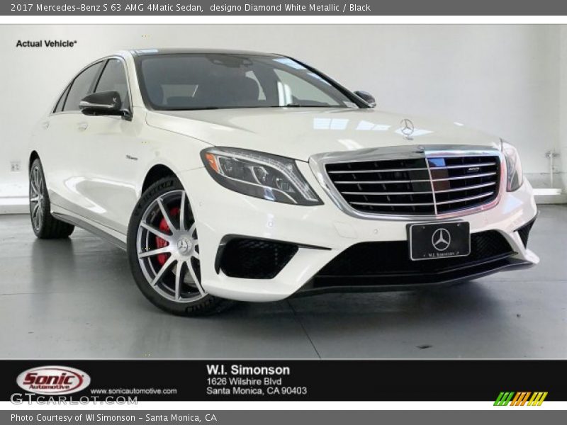 designo Diamond White Metallic / Black 2017 Mercedes-Benz S 63 AMG 4Matic Sedan