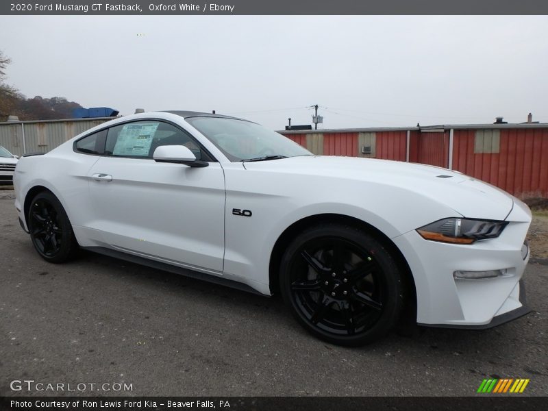 Oxford White / Ebony 2020 Ford Mustang GT Fastback