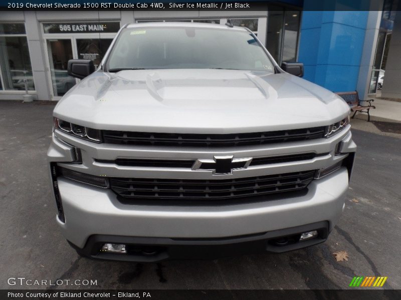 Silver Ice Metallic / Jet Black 2019 Chevrolet Silverado 1500 RST Double Cab 4WD