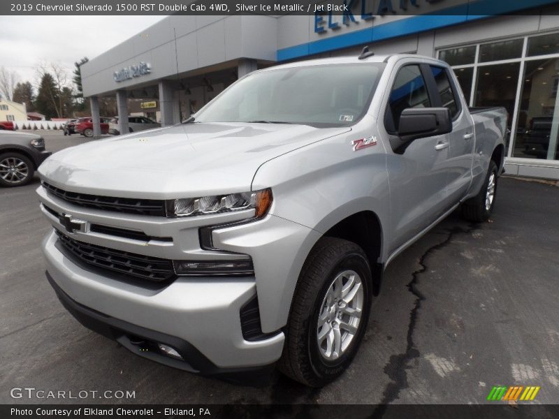 Silver Ice Metallic / Jet Black 2019 Chevrolet Silverado 1500 RST Double Cab 4WD