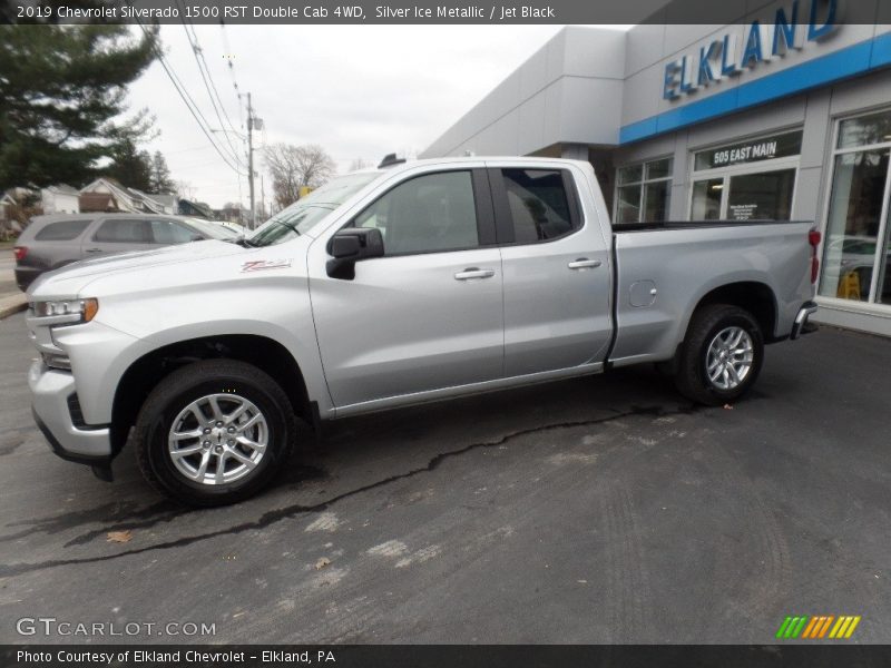 Silver Ice Metallic / Jet Black 2019 Chevrolet Silverado 1500 RST Double Cab 4WD