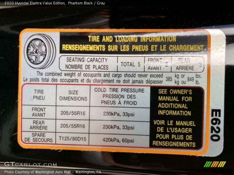 Phantom Black / Gray 2020 Hyundai Elantra Value Edition