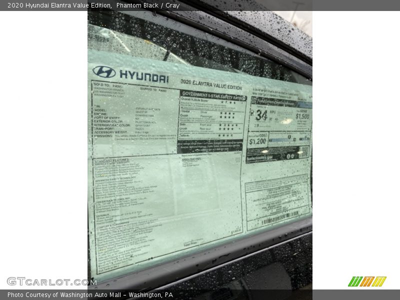 Phantom Black / Gray 2020 Hyundai Elantra Value Edition