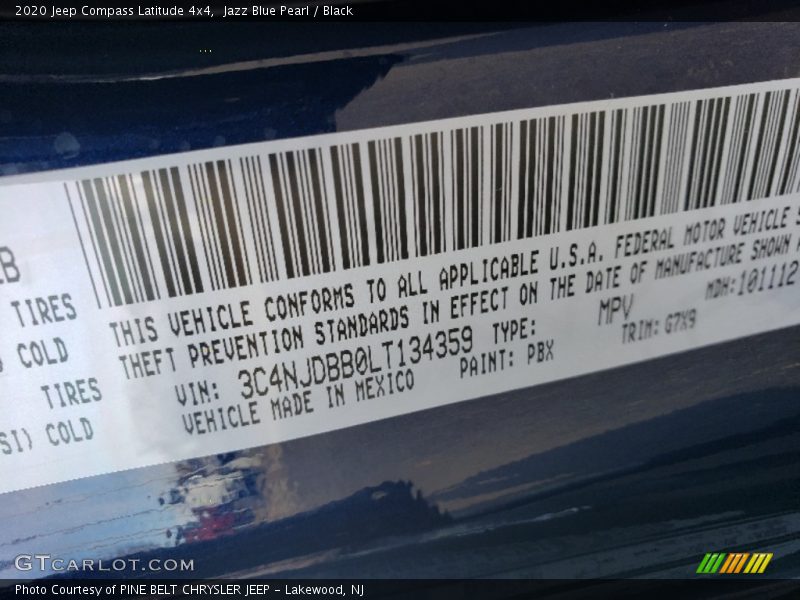 Jazz Blue Pearl / Black 2020 Jeep Compass Latitude 4x4