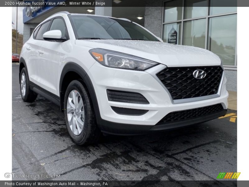 Winter White / Beige 2020 Hyundai Tucson Value AWD