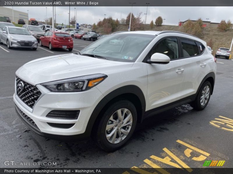 Winter White / Beige 2020 Hyundai Tucson Value AWD