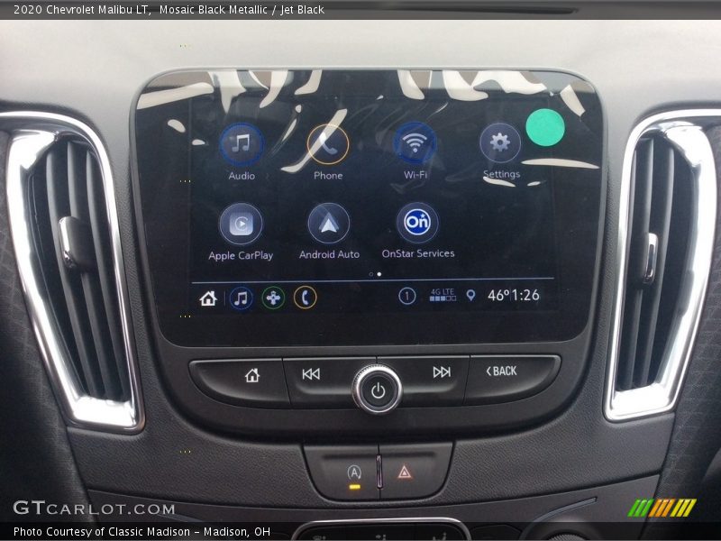Mosaic Black Metallic / Jet Black 2020 Chevrolet Malibu LT