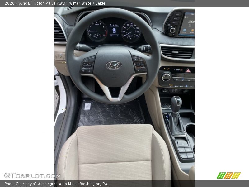 Winter White / Beige 2020 Hyundai Tucson Value AWD