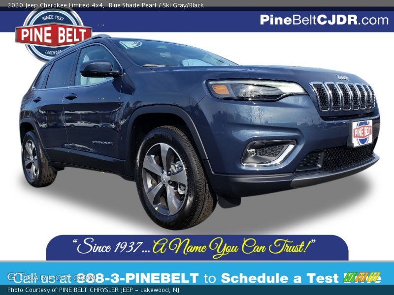 Blue Shade Pearl / Ski Gray/Black 2020 Jeep Cherokee Limited 4x4