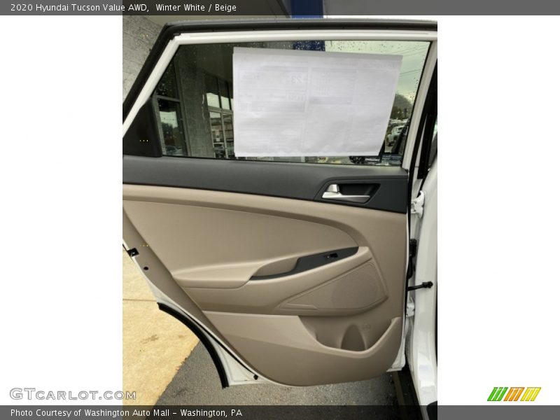 Winter White / Beige 2020 Hyundai Tucson Value AWD