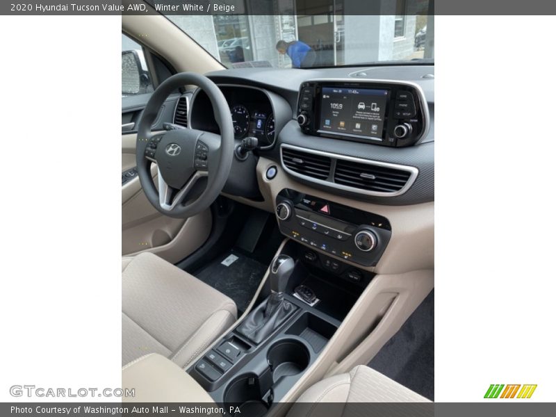 Winter White / Beige 2020 Hyundai Tucson Value AWD