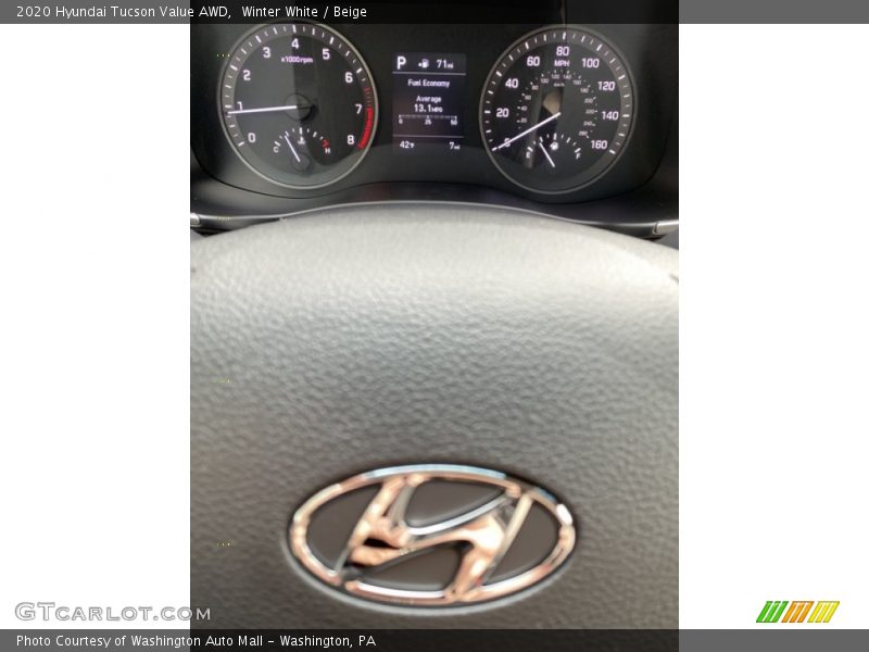 Winter White / Beige 2020 Hyundai Tucson Value AWD