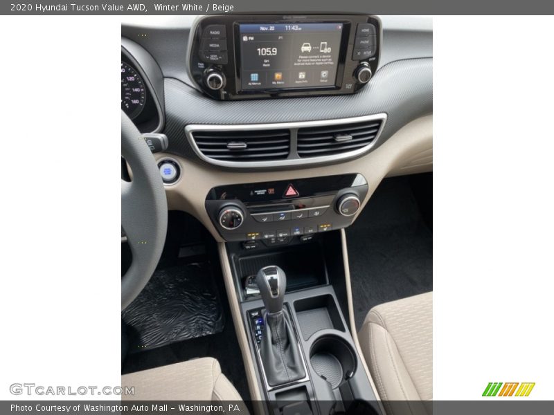 Winter White / Beige 2020 Hyundai Tucson Value AWD