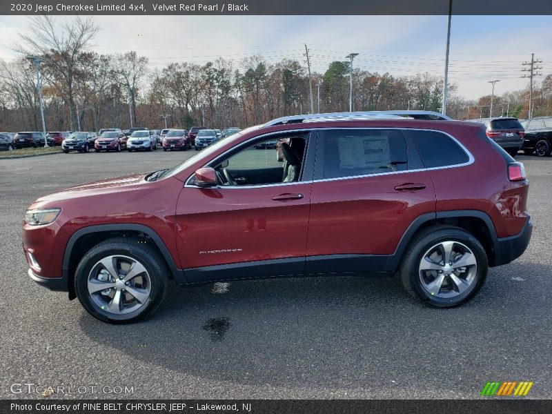 Velvet Red Pearl / Black 2020 Jeep Cherokee Limited 4x4