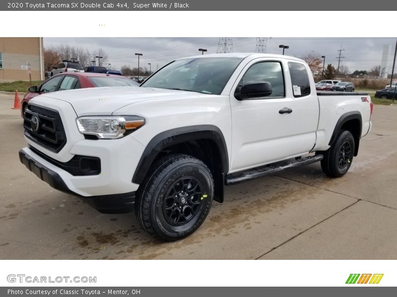 Super White / Black 2020 Toyota Tacoma SX Double Cab 4x4