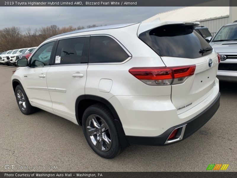 Blizzard Pearl White / Almond 2019 Toyota Highlander Hybrid Limited AWD