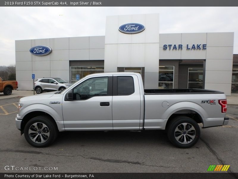 Ingot Silver / Black 2019 Ford F150 STX SuperCab 4x4