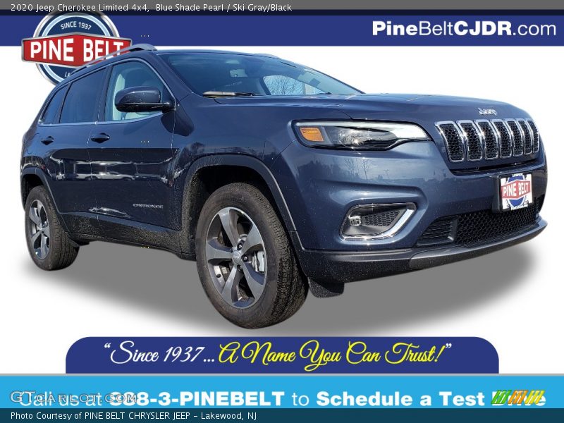 Blue Shade Pearl / Ski Gray/Black 2020 Jeep Cherokee Limited 4x4