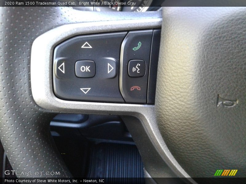Bright White / Black/Diesel Gray 2020 Ram 1500 Tradesman Quad Cab