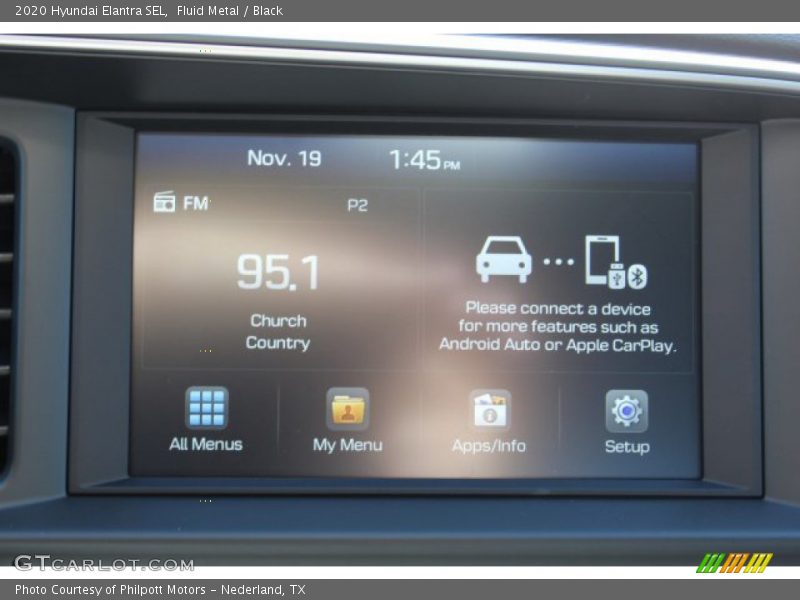Fluid Metal / Black 2020 Hyundai Elantra SEL