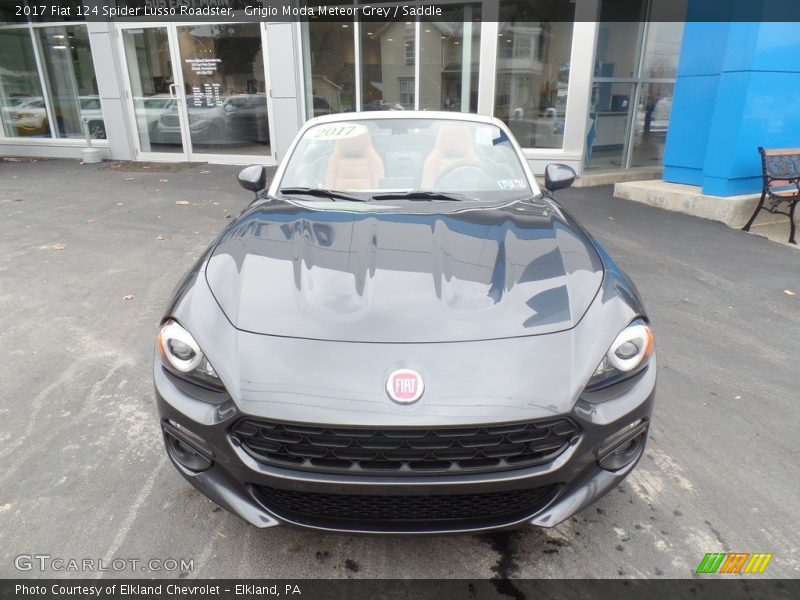 Grigio Moda Meteor Grey / Saddle 2017 Fiat 124 Spider Lusso Roadster