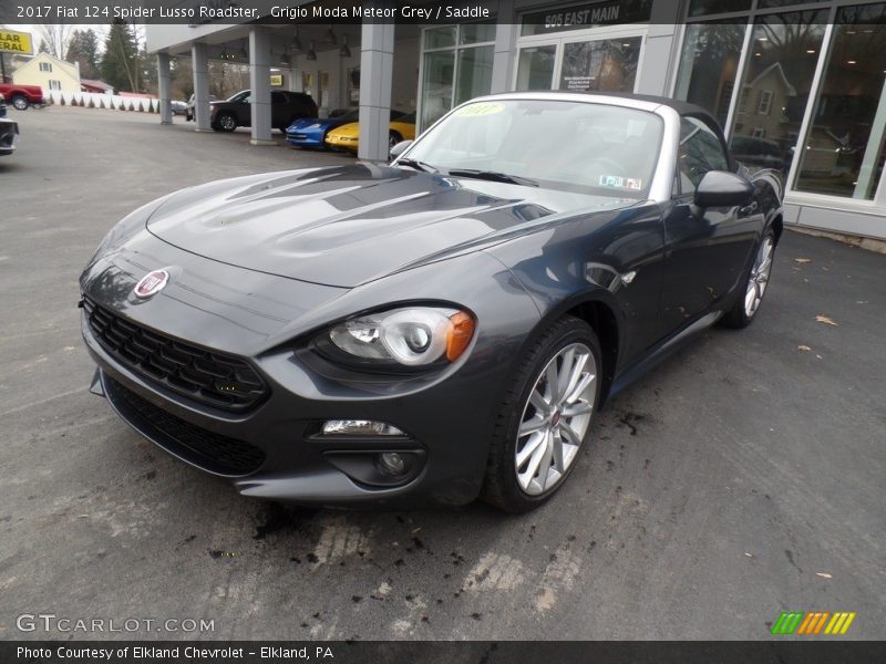 Grigio Moda Meteor Grey / Saddle 2017 Fiat 124 Spider Lusso Roadster
