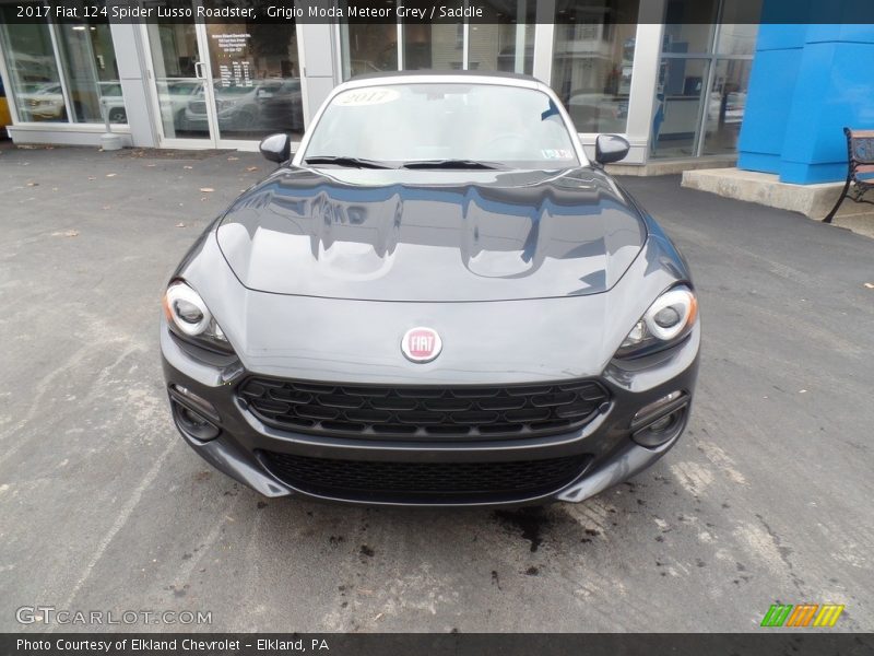 Grigio Moda Meteor Grey / Saddle 2017 Fiat 124 Spider Lusso Roadster